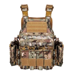 Khaki Vest Effective Body Protection 1000D High Quality Tactical Vest Outdoor Training Vest Waterproof and Comfortable