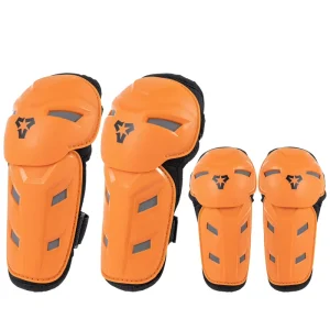 Kid Motorcycle Knee Pad Elbow Protector Combo Reflective Bike Riding Knee Guard Child for Outdoor Skateboard Roller Sports