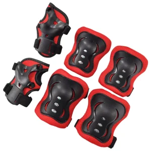 Kids Adjustable Lightweight Breathable Knee Pads Elbow Pads Wrist Guard 6PCS Advanced Protection Sports Safety Protector Skate