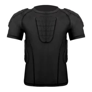 Kids EVA Foam Padded Compression Shirt 6 Pad Chest Rib Back Protector Multi Sport Body Armor for Boys Girls
