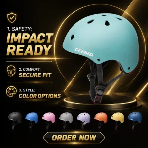 Kids Electric Scooter Helmet ABS+EPS Lightweight 11 Air Vents Quick Release Buckle Outdoor Skating Cycling Gear