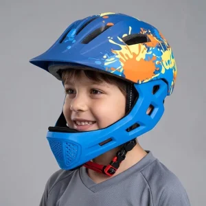 Kids Full Face Cycling Helmet Safety Certified for Balance Bike/Bicycle/Scooter Toddler Protective Gear