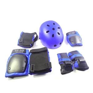 Kids Helmet Protective Gear Roller Skates Protective Gear 7 Sets of Boys Helmet Set Knee Pads Elbow Guard Wrist