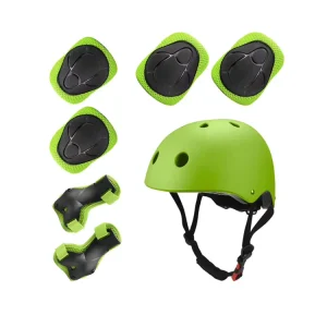 Kids Helmet and Protection Guard Knee Pads for Children Inline Roller Skating Helmet Set Protective Gear Set