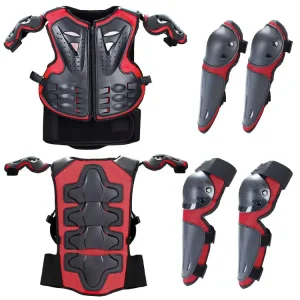 Kids Motorcycle Accessories Motocross Moto Vest with Body Armor and Back Chest Protector for Off Road Dirt Bike Racing