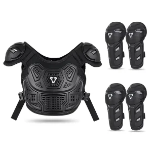 Kid’s Motorcycle Body Armor Protection Motocross Body Vest Protective Moto Riding Elbow Knee Pads Moto Full Armor Children