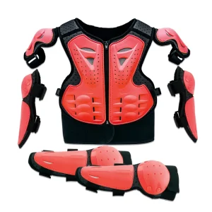 Kids Motorcycle Protector Gear Set Knee and Elbow Pads Skiing Racing Skate Protector