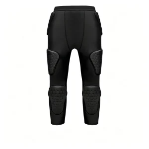 Kids Padded Compression Anti Collision 3 4 Pants Impact Protection EVA 6 Pad Cropped Sports Leggings Custom Logo