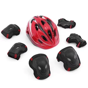 Kids Protective Gear Bike Sports Skating Helmet and Knee Pads and Elbow Pads