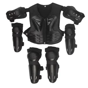 Kids Racing Armour Jacket Knee Elbow Pads ATV Dirt Bike Race Chest Riding Protector for Scooter Skating Child Armor
