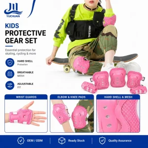 Kids Roller Skating Protective Gear Set Comprehensive Protection PE Knee Elbow Wrist Pads Skateboard Scooter Cycling Breathable