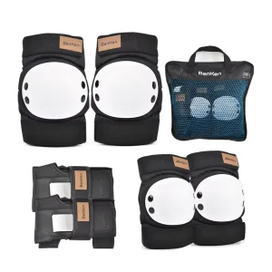 Kids Ski Protective Gear Comfortable Elastic Elbow and Knee Pads for Snowboard Sports with Secure Support