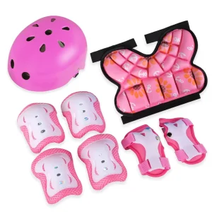 Kids Sports Equipment Roller Skate Safety Protector Knee Pads Elbow Wrist Guards Skateboard Protective Gel Set