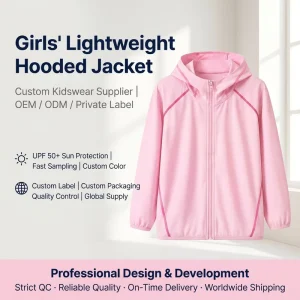 Kids UPF Sun Protection Hoodie Lightweight Breathable Summer Jacket for Boys Girls Outdoor Wear Kids Clothing