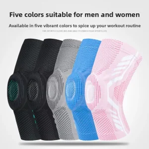 Knee Brace Compression Silicone Anti Collision Knee Sleeve Patella Protection Cycling Fitness Outdoor Sports Meniscus Support
