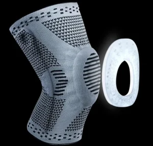 Knee Compression Support Sleeve Knee Brace with Side Springs Stabilizers