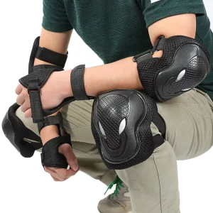 Knee Elbow Wrist 6pcs Set Cycling Roller Skating Protector Gear Pad Guard Set for Skateboard Roller Blading Riding Scooter