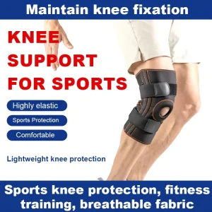 Knee Joint Protector Compression Hinge Strap Chloroprene Rubber Support Strap Breathable Adjustable Suitable for Running Sports