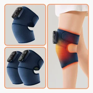 Knee Massager with Vibration Massage Warmer Adjust Pads Support Brace for Knee Pain Relief Enhances Blood Circulation