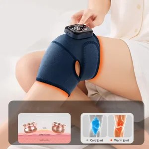 Knee Pain Relief Body Leg Massager Machine Graphene Far Infrared 3 Level Adjustable Vibration Touch Screen Massage Knee