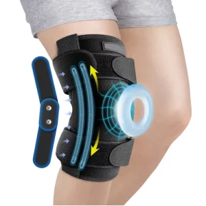 Knee Protection Hinged Knee Brace With Spring Side Stabilizers Adjustable Knee Brace