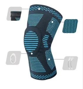 Knee Sleeve Support Sport Knee Brace With Silicone Pad And Elastic Metal Side Bars