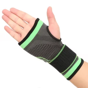 Knitted Compression Wrist Wrap Adjustable Elastic Palm Wrist Support Brace for Gym Fitness Weightlifting Training