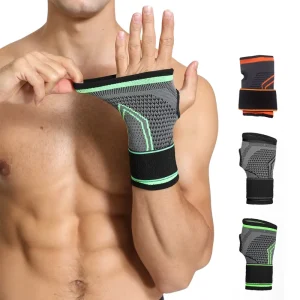 Knitted Spandex Compression Wrist Brace Support Wrap Strap Guard Carpal Tunnel Tendinitis Gym Weightlifting Pain Relief Hook