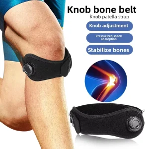 Knob Adjustable Polyester Patella Band for Running Mountaineering Compression Knee Protector with Comprehensive Protection