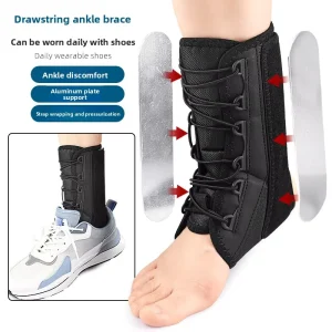 Lace up Ankle Brace Support Adjustable Ankle Stabilizer for Men & Women