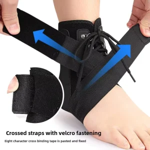 Lace up Ankle Support Stabilizer Adjustable Ankle Brace for Sprained Injury Recovery Basketball Tennis Running