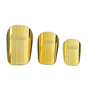 Latest Comfortable Anti Collision Soccer Shin Guard Gold Electroplating Design Breathable Foam Protective Leg Guards Warmers
