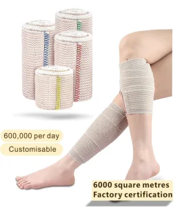 Latex free Medical Compression Elastic Bandage Suitable for Legs Ankles Knees Abdomen and Body