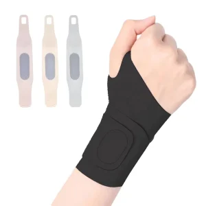 Left Hand Unisex Spandex Breathable Wrist Support Brace, Thin Tendon Sheath, Sports Wristband for Badminton, Sprain Pain