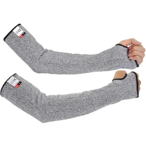 Level 5 Glass Fiber HPPE Cut Resistant Arm Protector Sleeve Extra Large Anti Cut Abrasion Safety Work Guard Sleeves Protection
