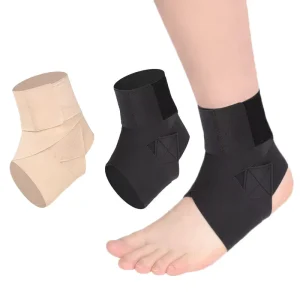 Lightweight Belt Built in Silicone Both Sides Ankle Support with Cross Compression Ankle Brace