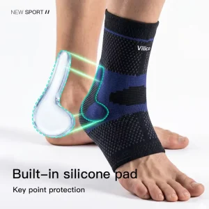 Lightweight High Elastic Fitted Nylon Ankle Brace Shock Absorption Pressure Relief Protection Rehabilitation Daily Sports