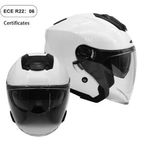 Lightweight Personality Motorbike Bicycle Double Visor ABS Modular Half Face Motorcycle Helmet