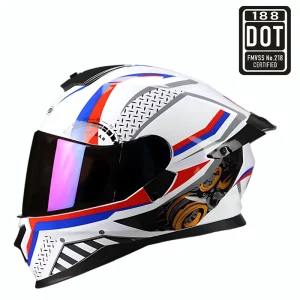 Lightweight Retro Motorbike Helmet Casco De Motocicleta Casque Moto Full Face Motorcycle Helmet with Dual Visor