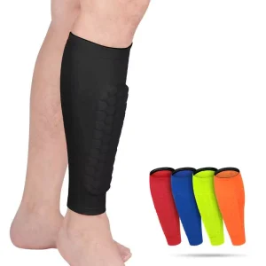 Lightweight Spandex Honeycomb Calf Compression Sleeve for Sports Protection and Support