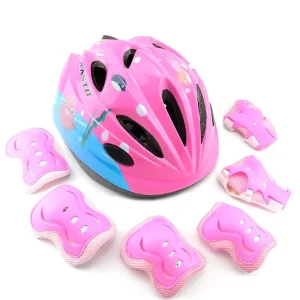 Logo Customizable Comfortable Wrist Elbow Knee Pads Set Ice Roller Skating Pads Bike Protective Gear Helmet for Kids