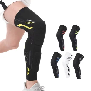 Long Leg Professional Protection Non Skid Knee Compression Sleeve Protector Cycling Basketball Polyester Knee Sleeves Brace