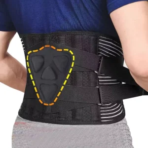 Lumbar Brace Waist Pain Relief Back Straightening Support Belt With Removable Lumbar Pad