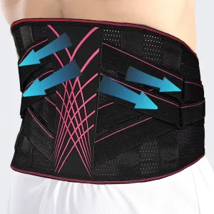 Lumbar Support Belt Breathable Compression Lower Back Brace Adjustable Waist Lumbar Support Brace for Men & Women