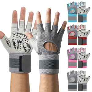 MKAS Customized Logo High Quality Workout Fitness Cross Training Gloves With Detachable Wrist Guard for Men and Women Gym Gloves