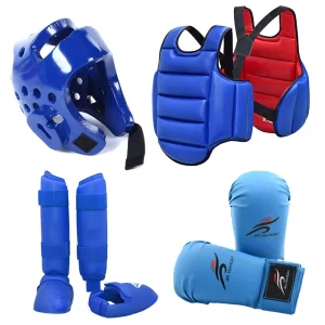 MMA Training Set Karate Uniform Shin Guard Boxing Gloves Chest Body Protector for Taekwondo Sparring Gear Martial Arts Equipment