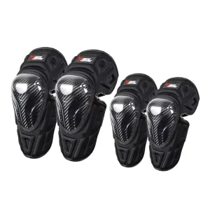 MOTOCENTRIC Adult Protective Gear Hard Shell Knee & Elbow Pads for Outdoor Sports for Riding Skating Skiing Cross Country