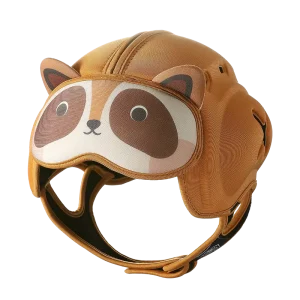 Mambobaby Cute Raccoon Baby Safety Helmet Adjustable Toddler Head Protector for Crawling & Walking