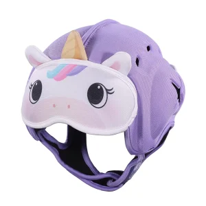 Mambobaby Purple Unicorn Wings Baby Safety Helmet Adjustable Toddler Head Protector for Crawling & Walking