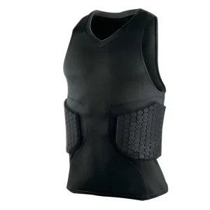 Manufacturer Black Honeycomb Padded Compression Vest Men Inner Wear Sports Fitness Protector Anticollision Workout Tank Top